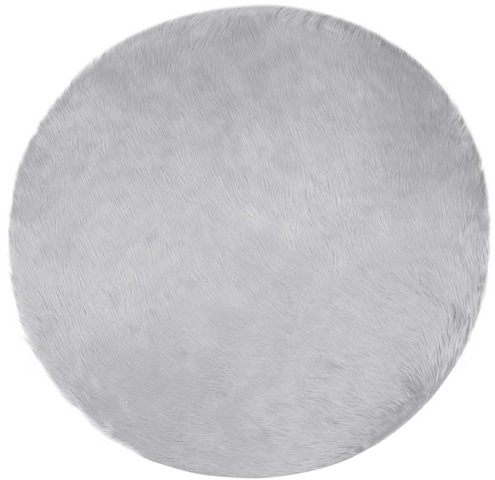 vidaXL Sztuczny szary dywan owczy 100 x 100 cm Poliester