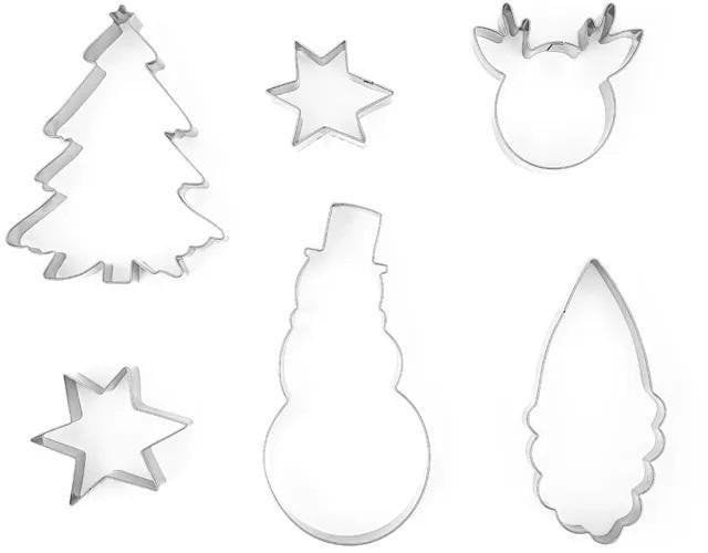 Wykrawacze d/ciast.MerryChristmas srebrny A6 25516