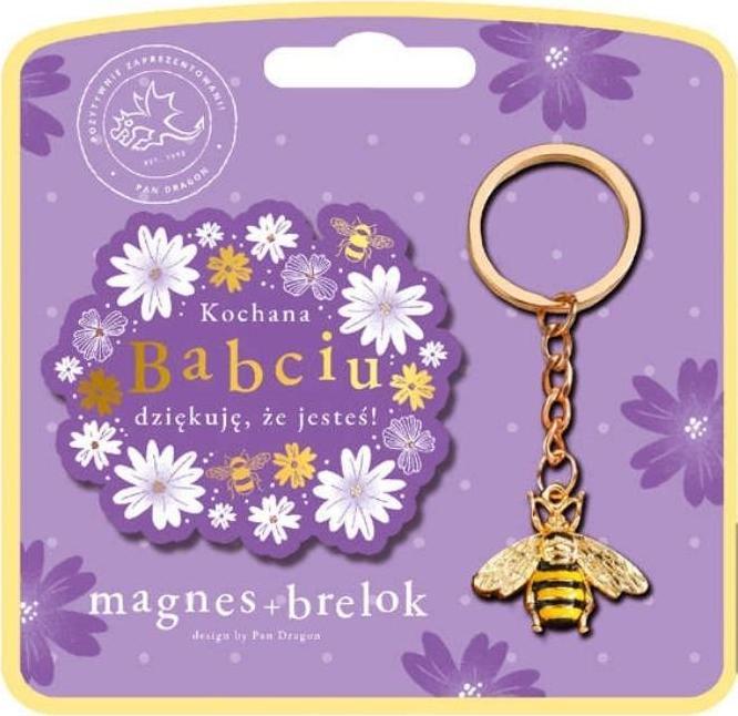 Pan Dragon Zestaw magnes + brelok Bees-Babcia