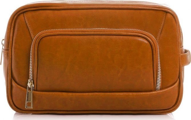 POLSKA SKÓRZANA KOSMETYCZKA SOLOME CAMEL