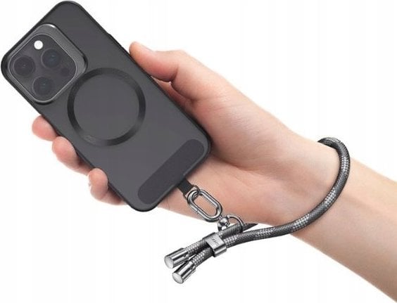 Usams Smycz do telefonu 34cm szary/grey
