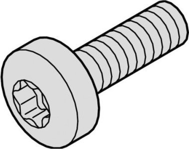SCHROFF Śruba kołnierzowa SCHROFF, Torx M2,5 x 12,3 mm, stal niklowana, 100 szt.