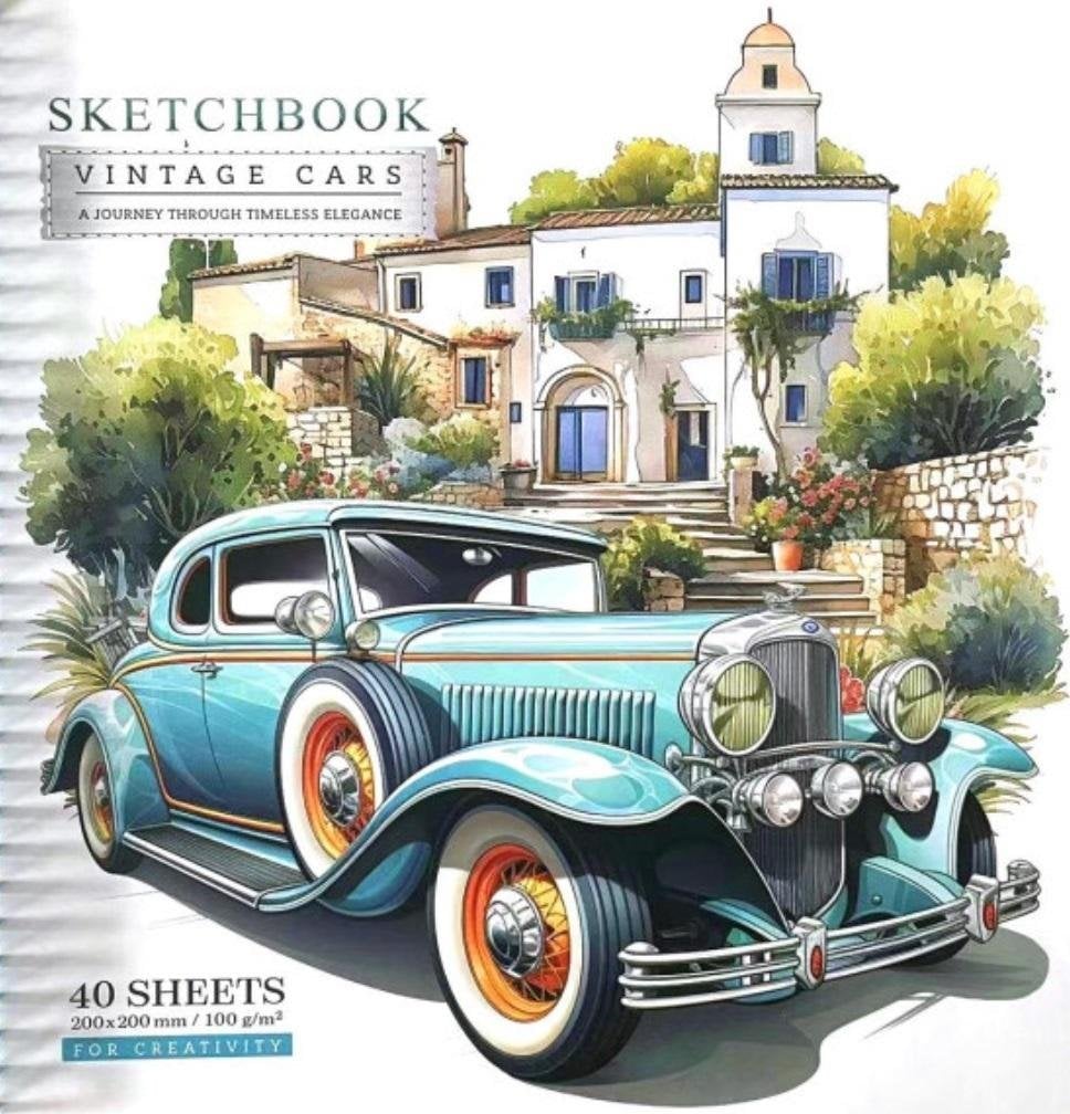 Szkicownik 200x200/40K gładki Samochód FRESH