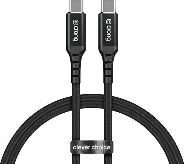Kabel USB Crong USB-C - USB-C 1.5 m Czarny (CRG-AL15USCC-BLK)
