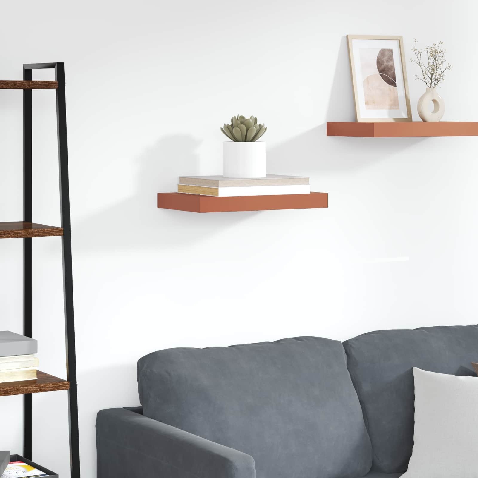 vidaXL Półka ścienna Czerwony 40 x 23,5 x 4 cm Materiał drewnopochodny