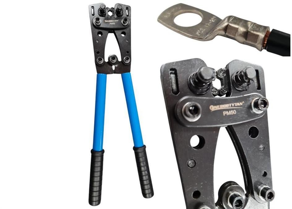 Praska mechaniczna do końcówek kablowych 6-50 / np. do KCS, KLA / zaciskarka do kabli 6-50mm2 / Praska 6-10-16-25-35-50mm2
