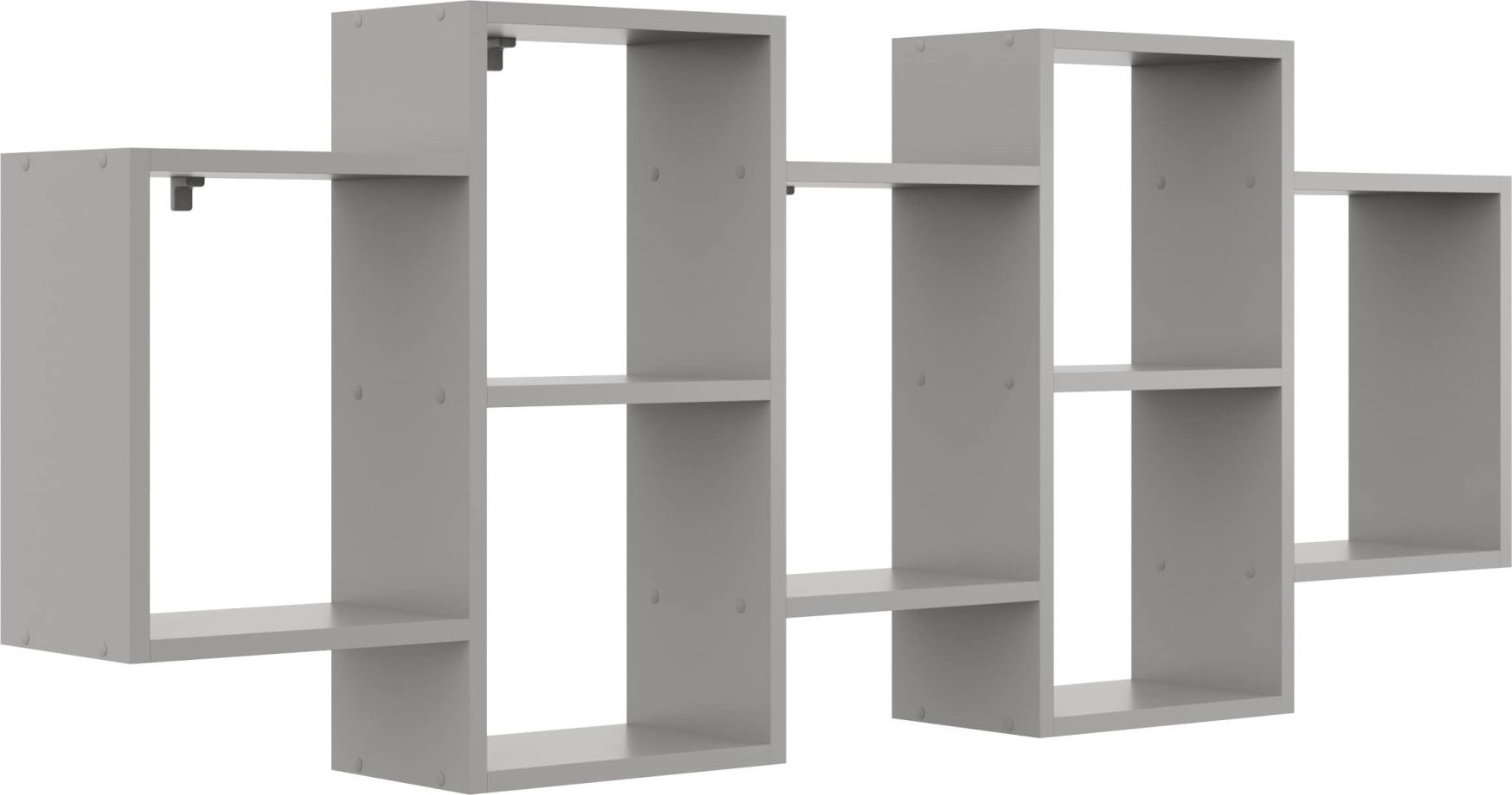 Tyletegotu Duża półka ścienna, regał wiszący, 161x18x66 cm, szary, mat