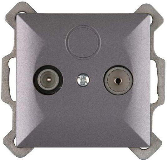 Abex Gniazdo antenowe Perła RTV końcowe czarny (GAP-P/K)