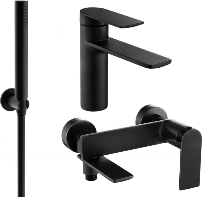 Mexen Mexen Zero R70 zestaw wannowy, czarny - 71103R70-70