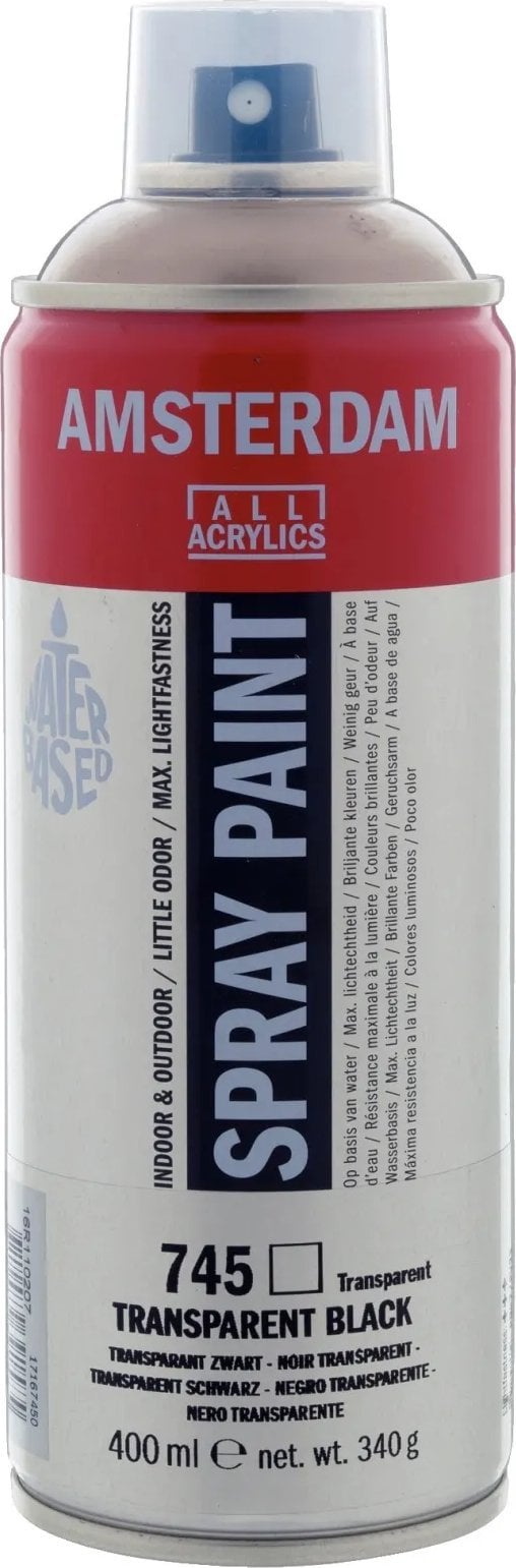 Artequipment Amsterdam Spray Paint Black Transparent 745