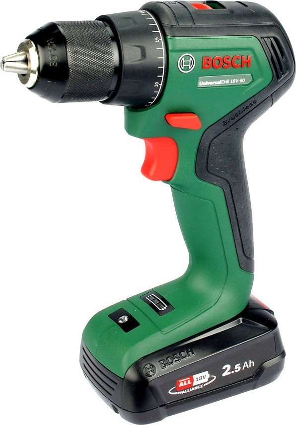 Wiertarko-wkrętarka Bosch UniversalDrill 18V-60 18 V 1 x akumulator 2 Ah