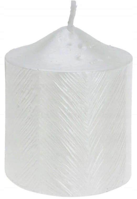 Świeca dekoracyjna metaliczna błyszcząca ze wzorem 5x6cm