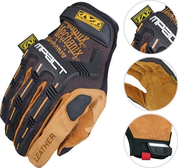 Mechanix Wear Mechanix Wear Rękawice M-Pact Leather Czarne-Coyote XXL