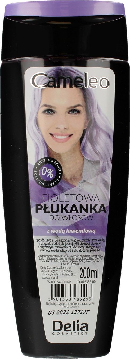 Delia Płukanka do włosów fioletowa z wodą lawendową 200ml (715293)
