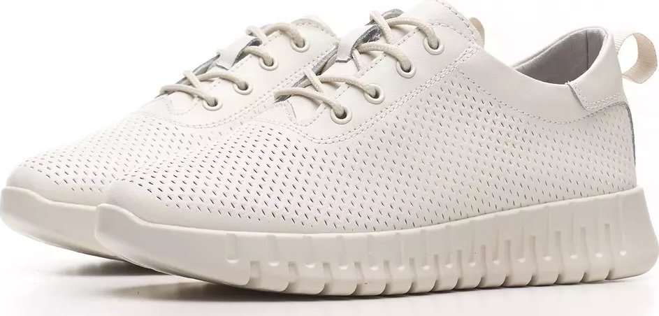 Sergio Leone Skórzane buty sportowe damskie Sergio Leone DSP011BE beżowe 36