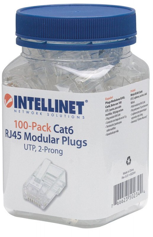 Intellinet Network Solutions WTYK RJ45 8P/8C UTP CAT6 NA LINKĘ 100 SZTUK (502344)