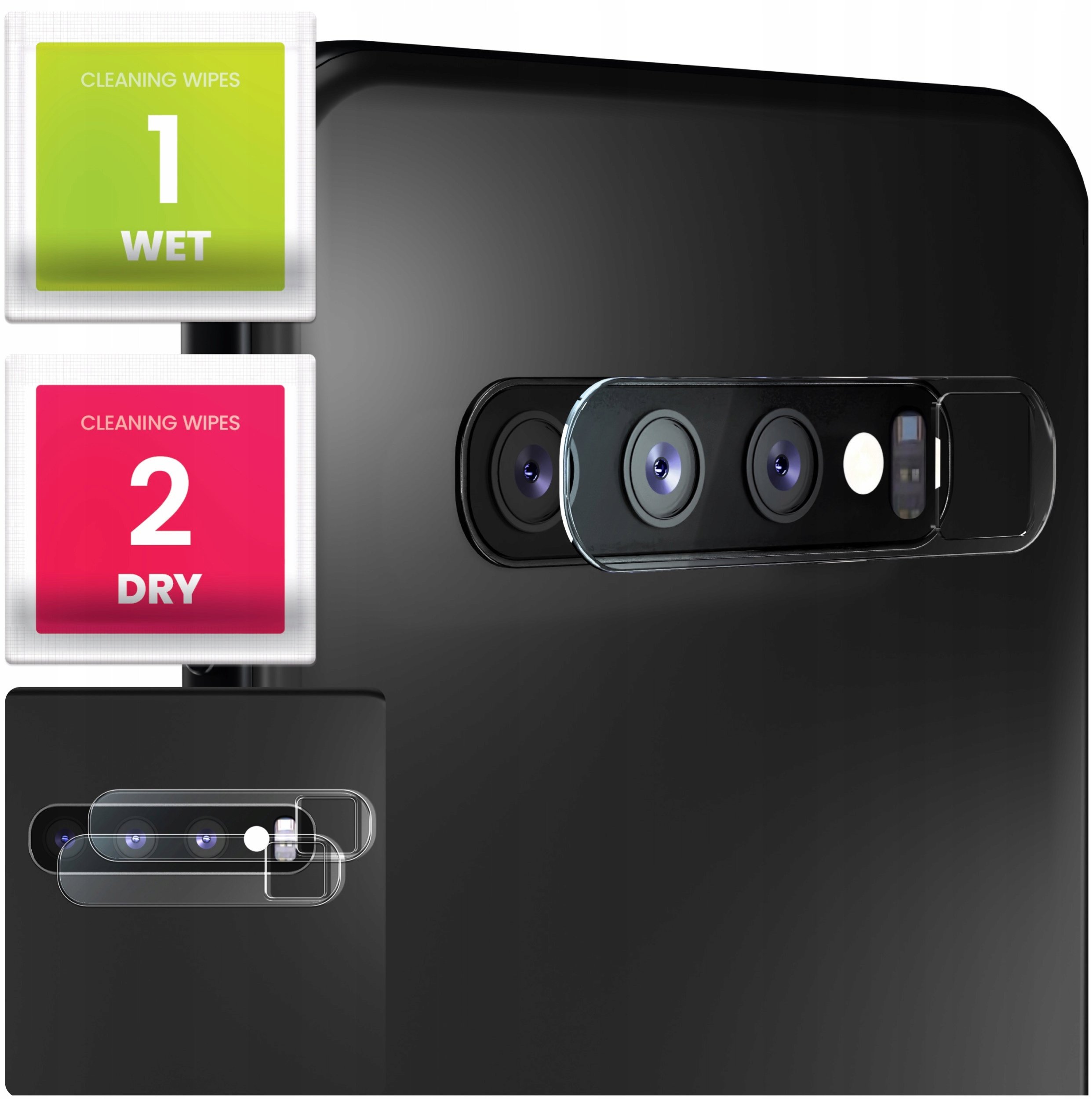 2-PAK Szkło Na Aparat Do Samsung Galaxy S10 Plus (Hartowane, Ochronne, 9H)