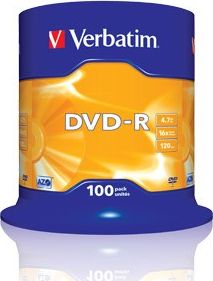 Verbatim DVD-R 4.7 GB 16x 100 sztuk (43549)