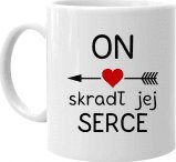 Koszulkowy ON skradł jej serce - kubek z nadrukiem