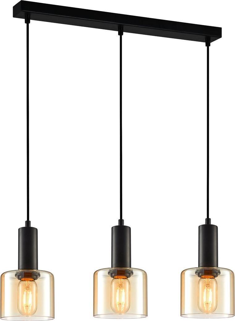 Lampa wisząca Italux Lampa wisząca SANTIA PND-65342-3-BK+AMB Italux