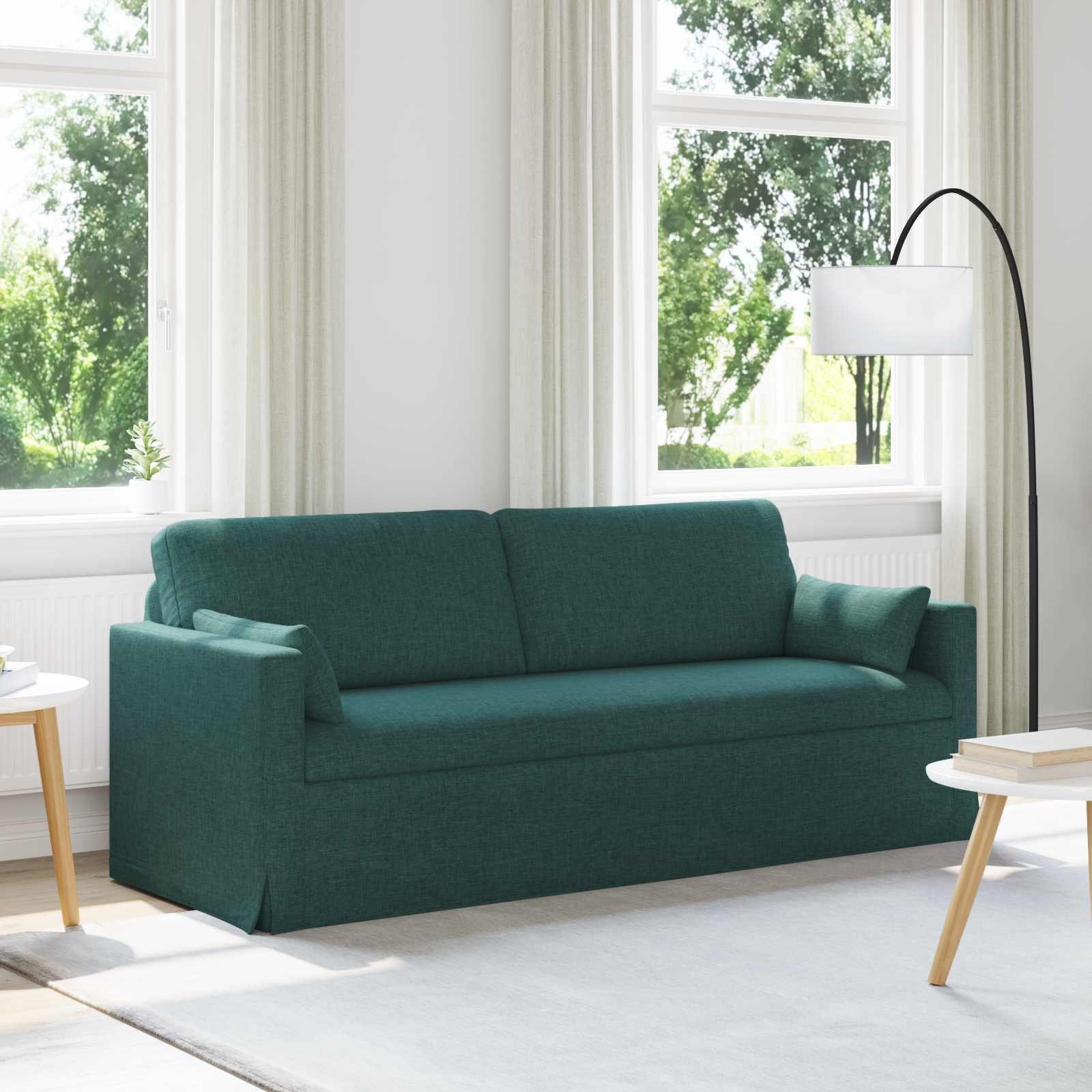 vidaXL Sofa 180cm Ciemna zieleń Metal