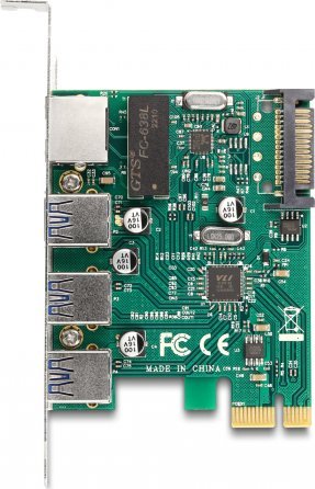 Kontroler Delock DeLOCK PCI Express x1 card to 3 x USB 5 Gbps Type-A socket + 1 x Gigabit LAN, Controller