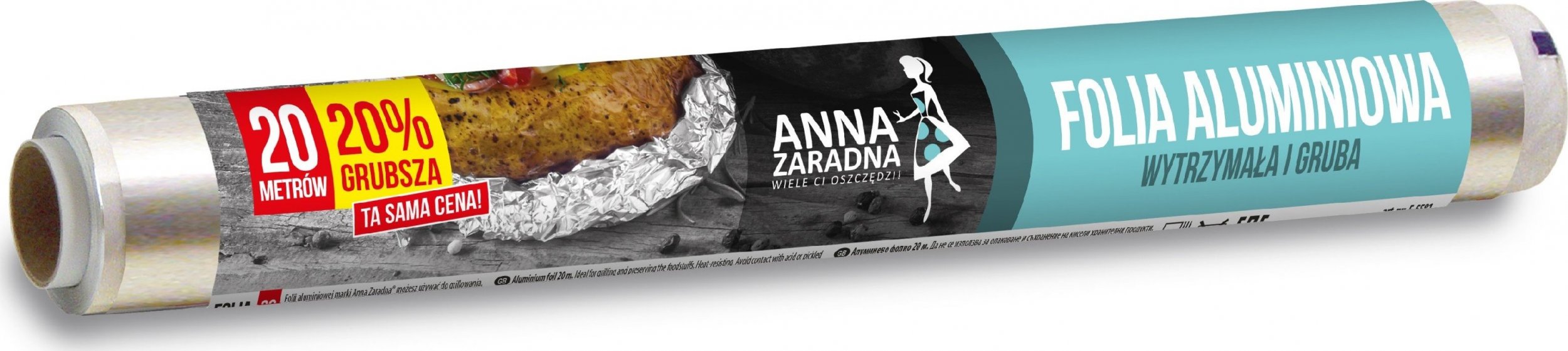 Anna Zaradna ANNA ZARADNA Folia aluminiowa 20% grubsza - 20m 1szt