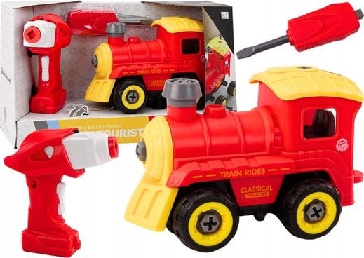 LeanToys Lokomotywa Do Skręcania Zdalnie Sterowana RC Czerwona