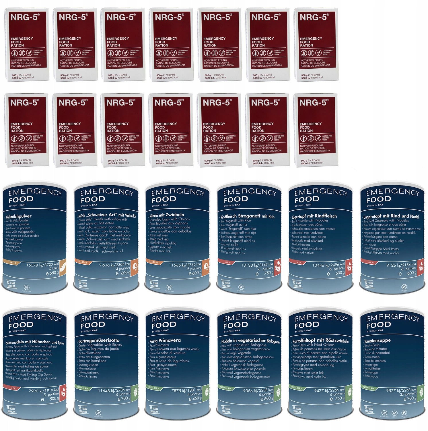 EMERGENCY FOOD 1 month package - with meat