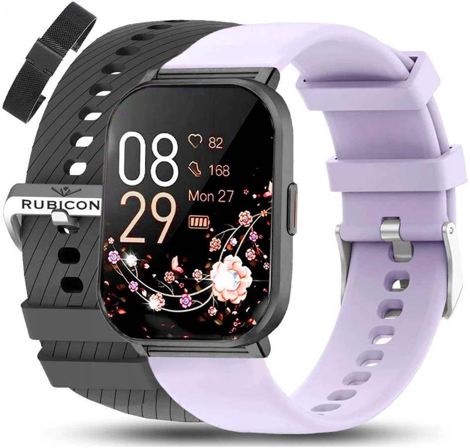 Zegarek SMARTWATCH Rubicon RNCF34 BLACK 3 paski