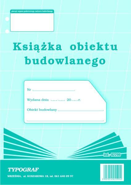 Typograf Książka obiektu budowlanego A4 38 kartek