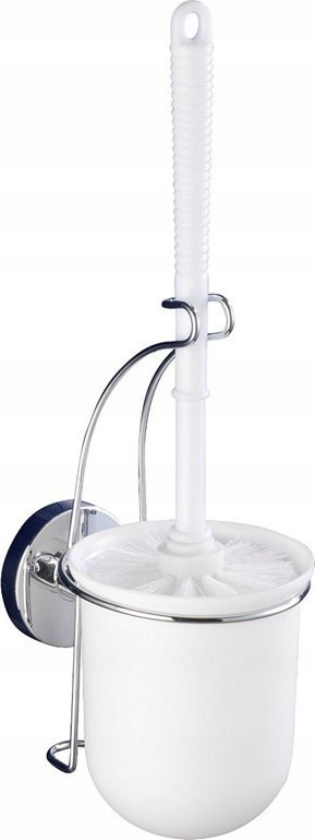 Wenko Pojemnik na szczotkę MILAZZO + szczotka WC,Vacuum-Loc - stal chromowana, WENKO