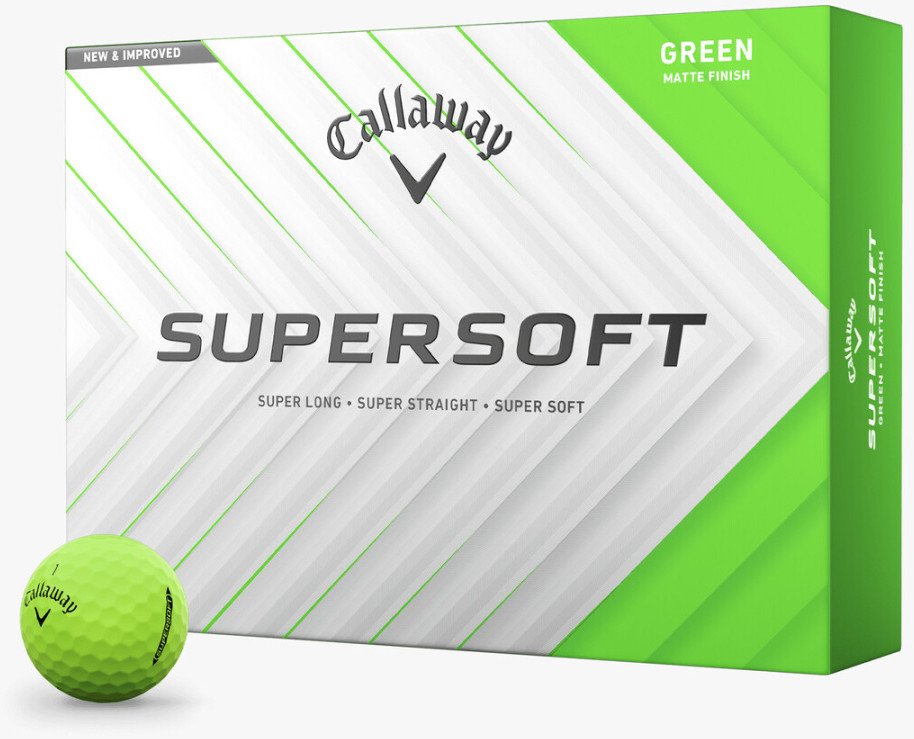 Matowe piłki golfowe CALLAWAY SUPERSOFT (zielone)
