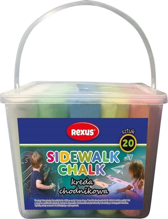 Beniamin Kreda chodnikowa w plastikowym wiaderku 20 kolorów