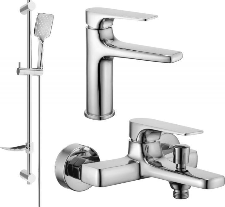 Bateria wannowa Mexen Mexen Lynx DF62 zestaw wannowy, chrom - 745903DF62-00