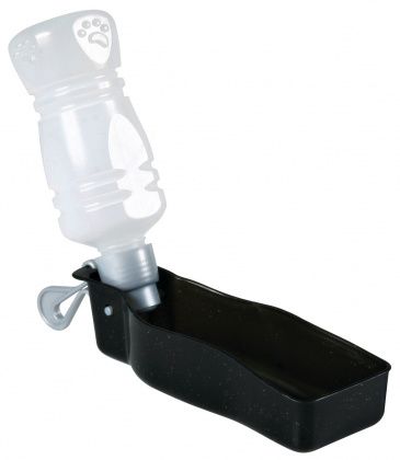 Trixie Butelka z miska, z plastiku 250ml czarna