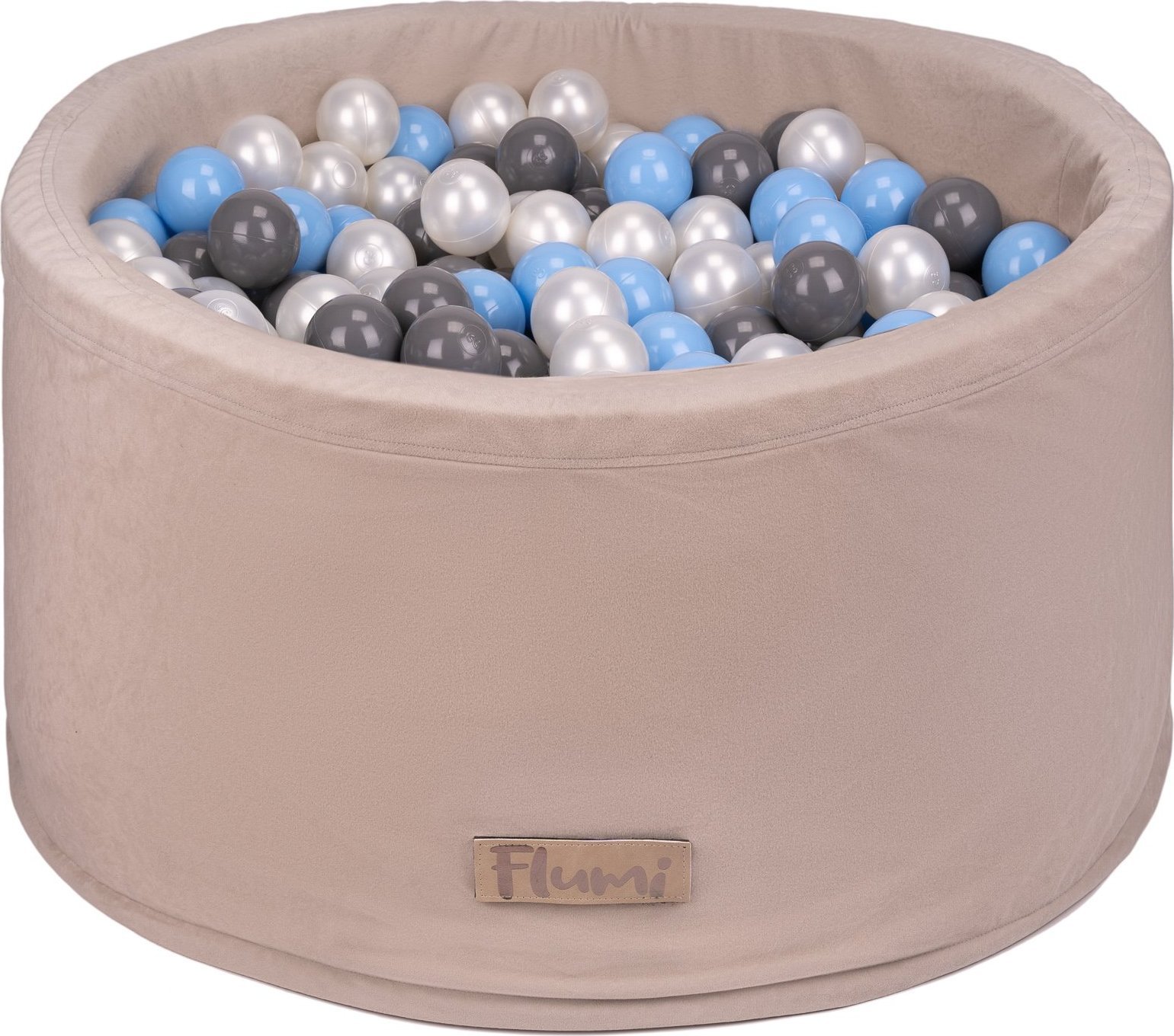 Blomster Suchy basen BEŻ + PIŁKI BABYBLUE-SZARE-PERŁOWE