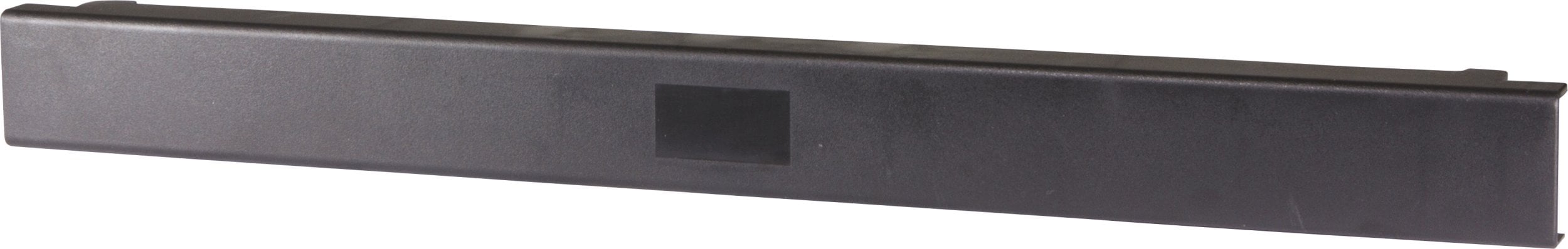 19" 1U plastic cover panel, screw-free installation, black