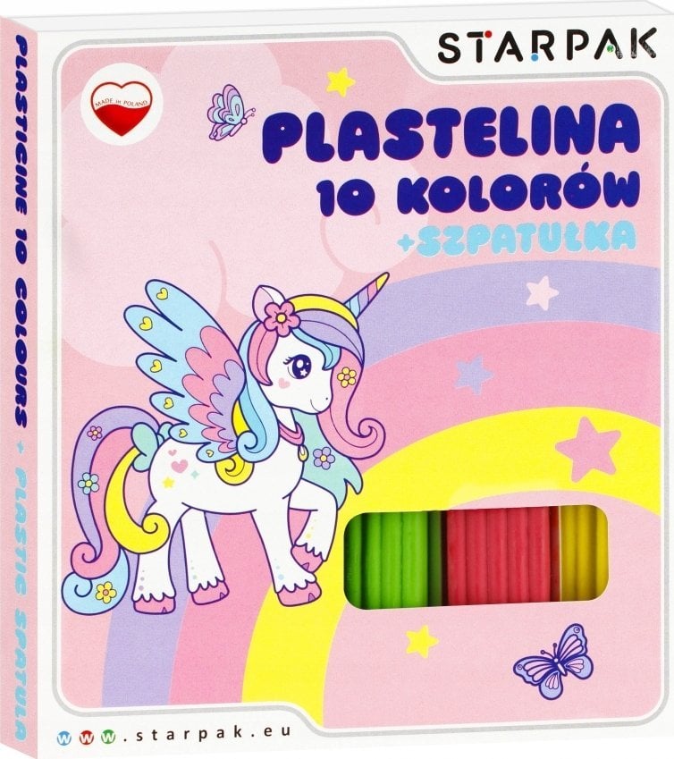 Starpak PLASTELINA 10KOL FALISTA SZP UNICORN STK PUD1/40