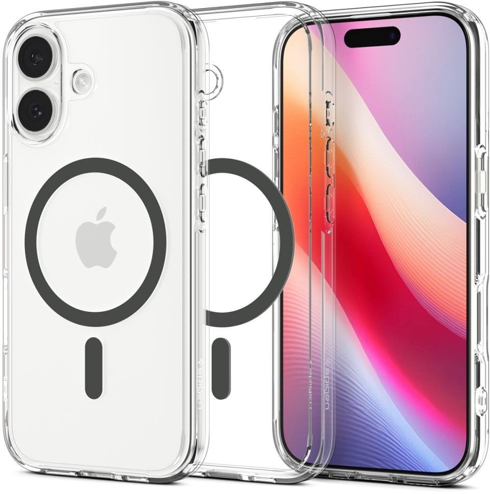 Spigen Ultra Hybrid Mag MagSafe - Etui do iPhone 17 (Clear/Graphite)