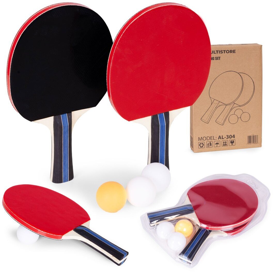 Zestaw do tenisa stołowego 2 paletki do ping-ponga 3 piłeczki EDUKAMP