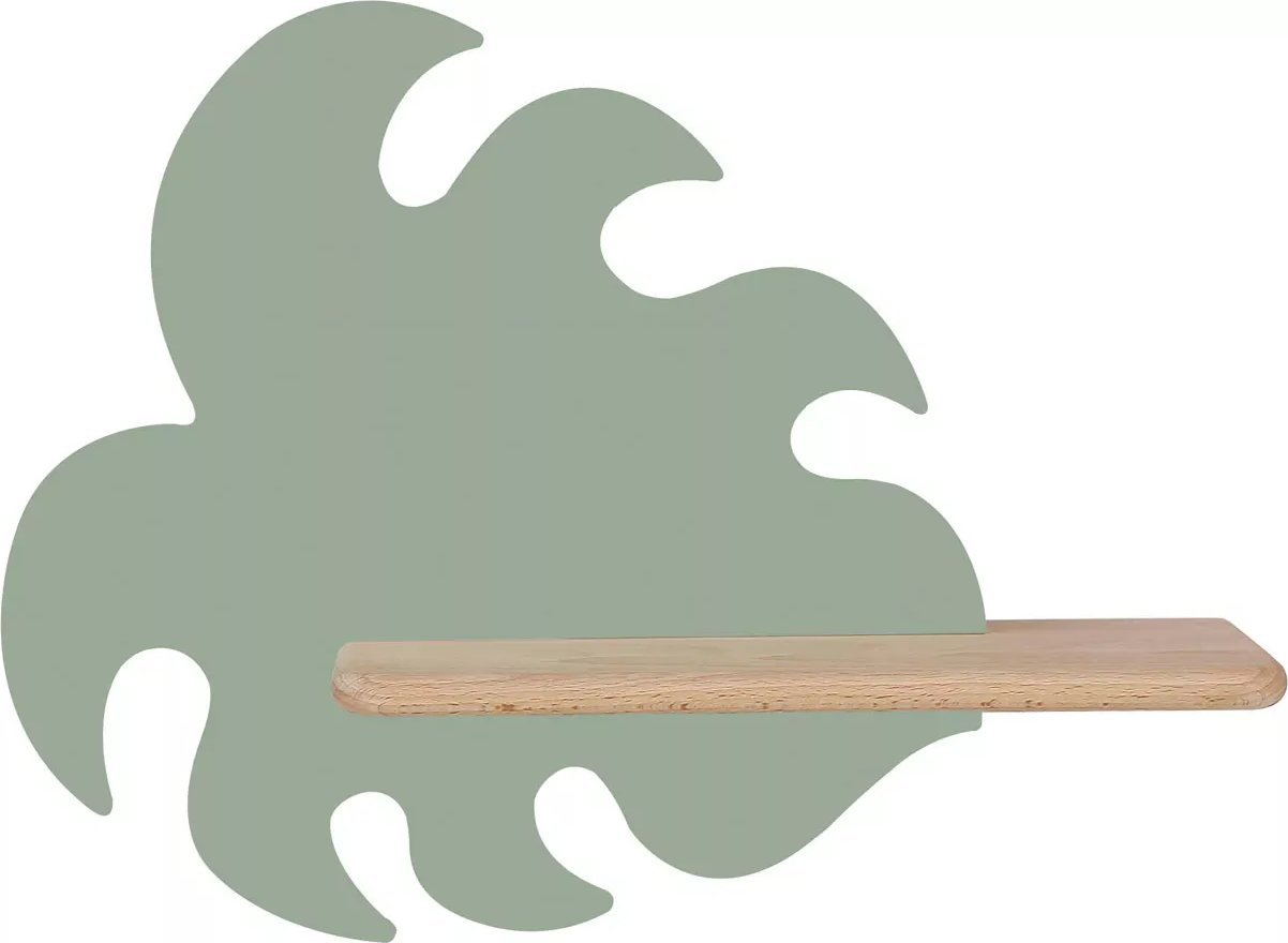 Lumes Drewniany kinkiet dziecięcy w kształcie liścia - K054-Ori