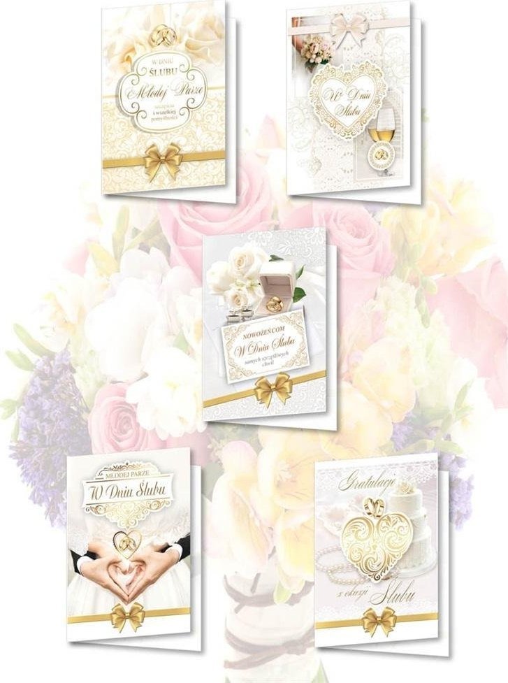 Top Graphic Karnet B6 z naklejkami hologr. Ślub MIX (10szt)