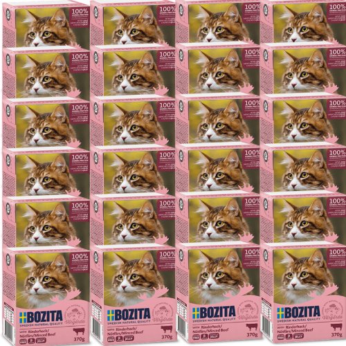 BOZITA Cat Siekana Wołowina W Galaretce 24x370g