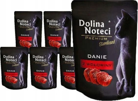 Dolina Noteci Dolina Noteci dla Kota Sterilised DANIE Z WOŁOWINY Zestaw Saszetek 85g x 10
