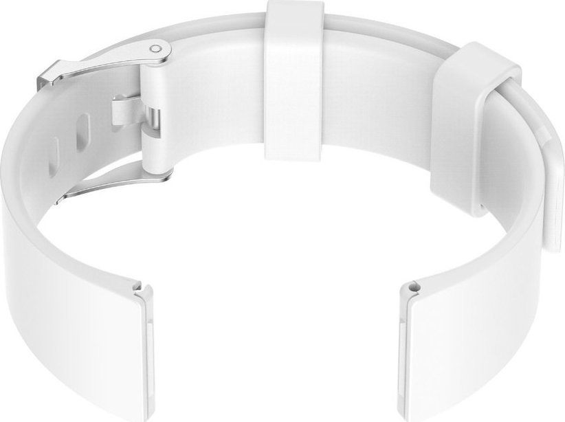 Pasek gumowy do zegarka U15 - biały/srebrny - 20mm