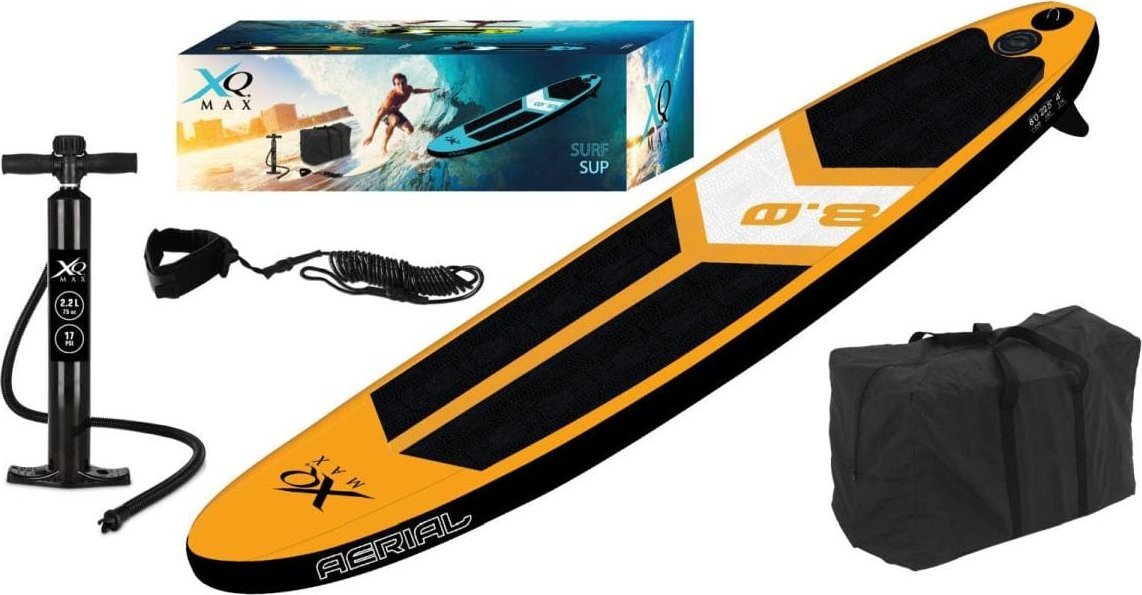 ZESTAW - DESKA SUP 90KG DMUCHANA SURF 245 x 57 x 10cm ORANGE