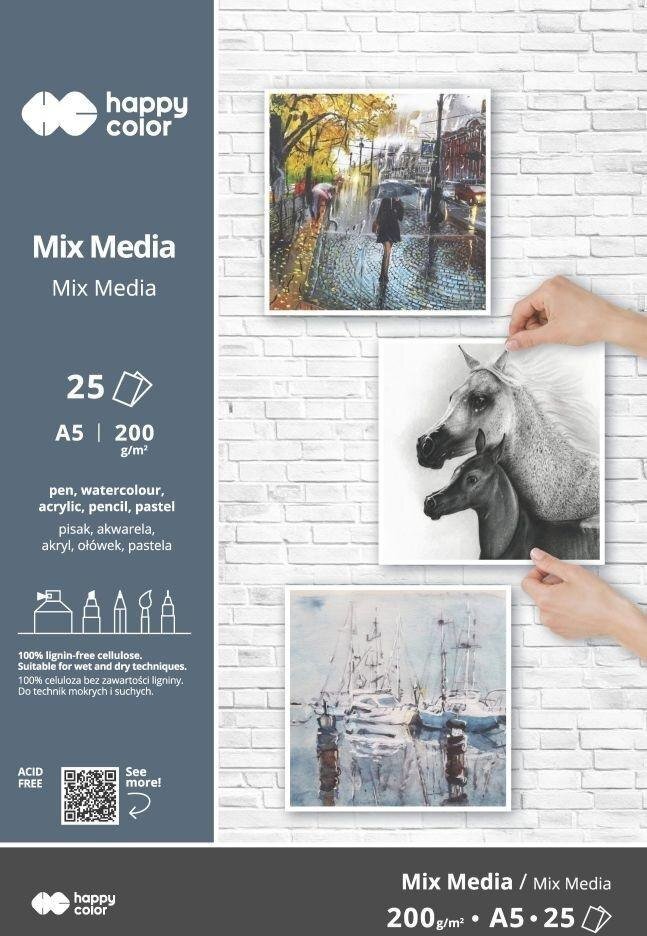 Blok Mix Media Art A5/25K 200g Happy Color EDUKAMP