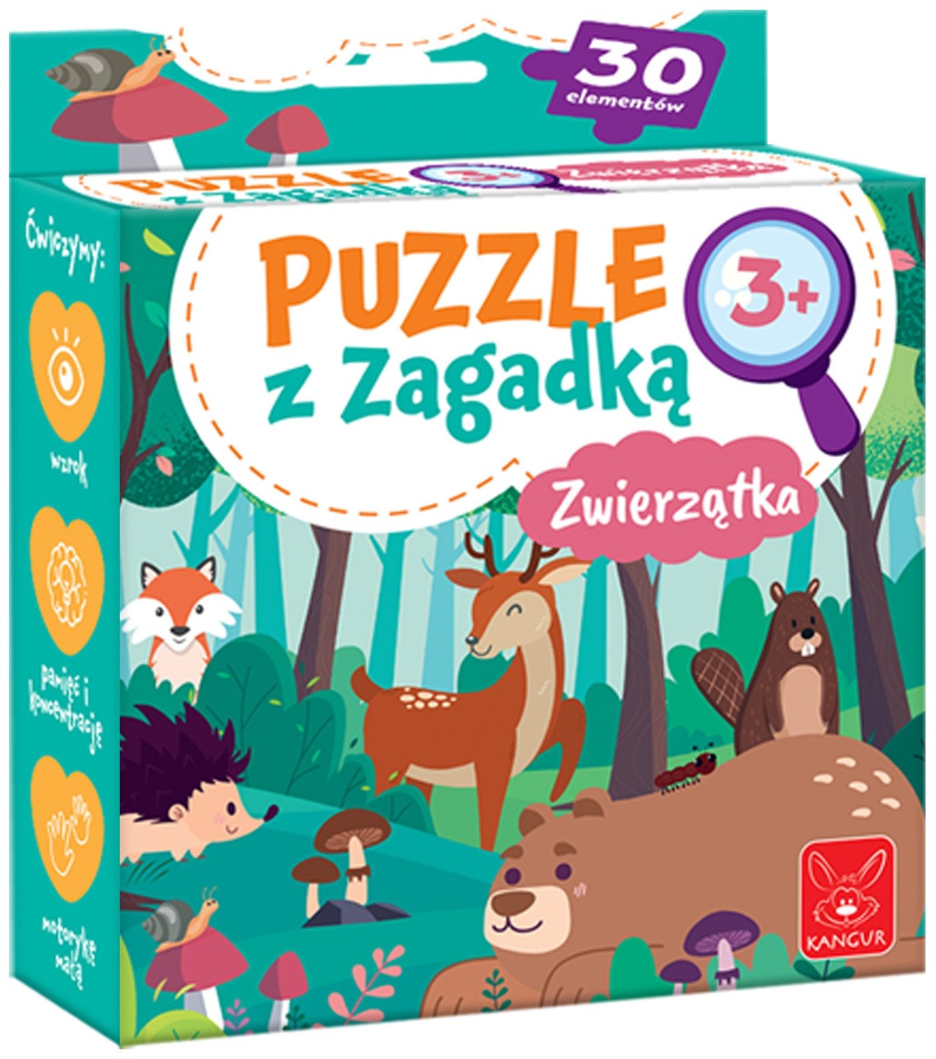 Puzzle z zagadką Zwierzątka 3+