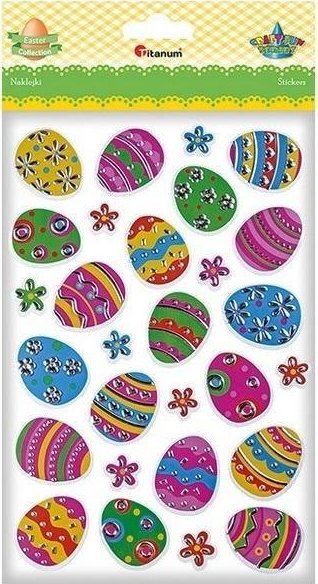 Titanum Naklejki papier w folii 3D pisanki, kwiatki